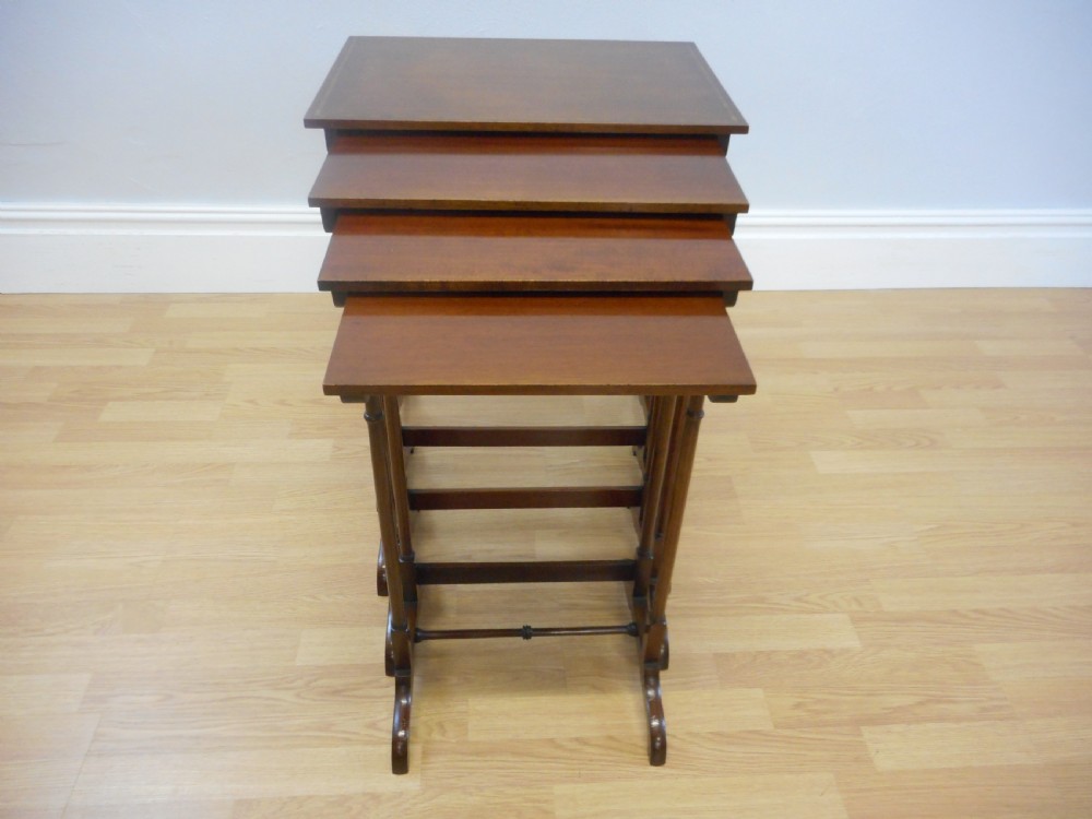 Antique 4 Table Nest in Mahogany View II