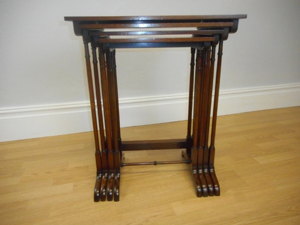 Antique 4 Table Nest in Mahogany View VI