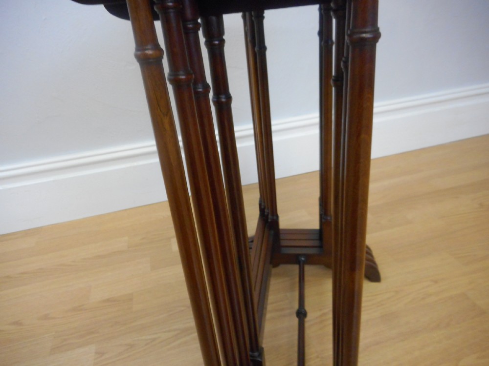 Antique 4 Table Nest in Mahogany View VIII