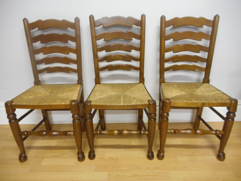 Antique 8 Ladder Back Chairs View II
