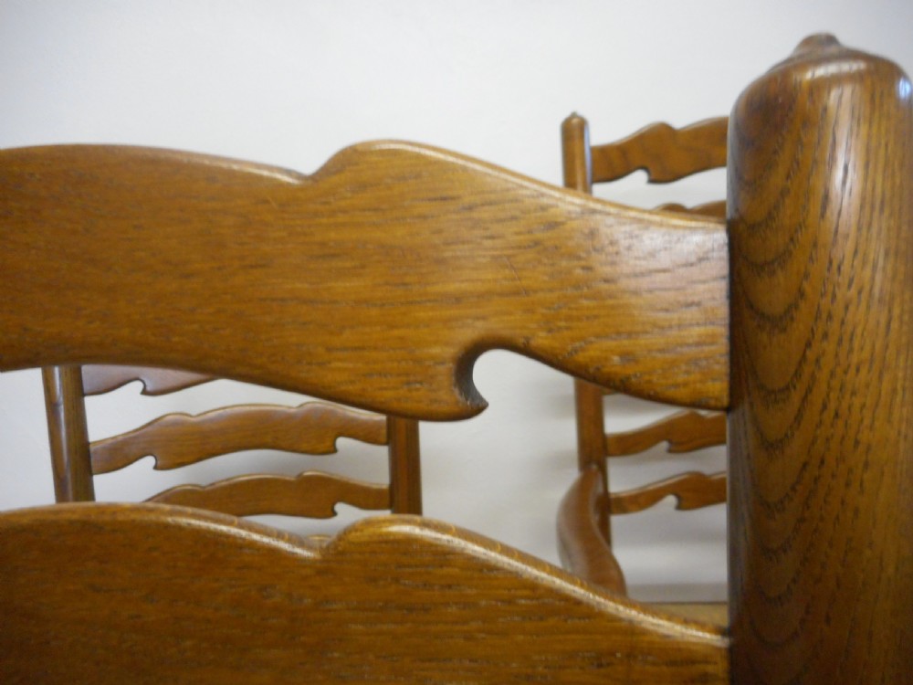 Antique 8 Ladder Back Chairs View VI