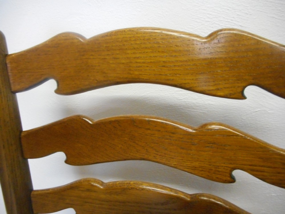 Antique 8 Ladder Back Chairs View XI