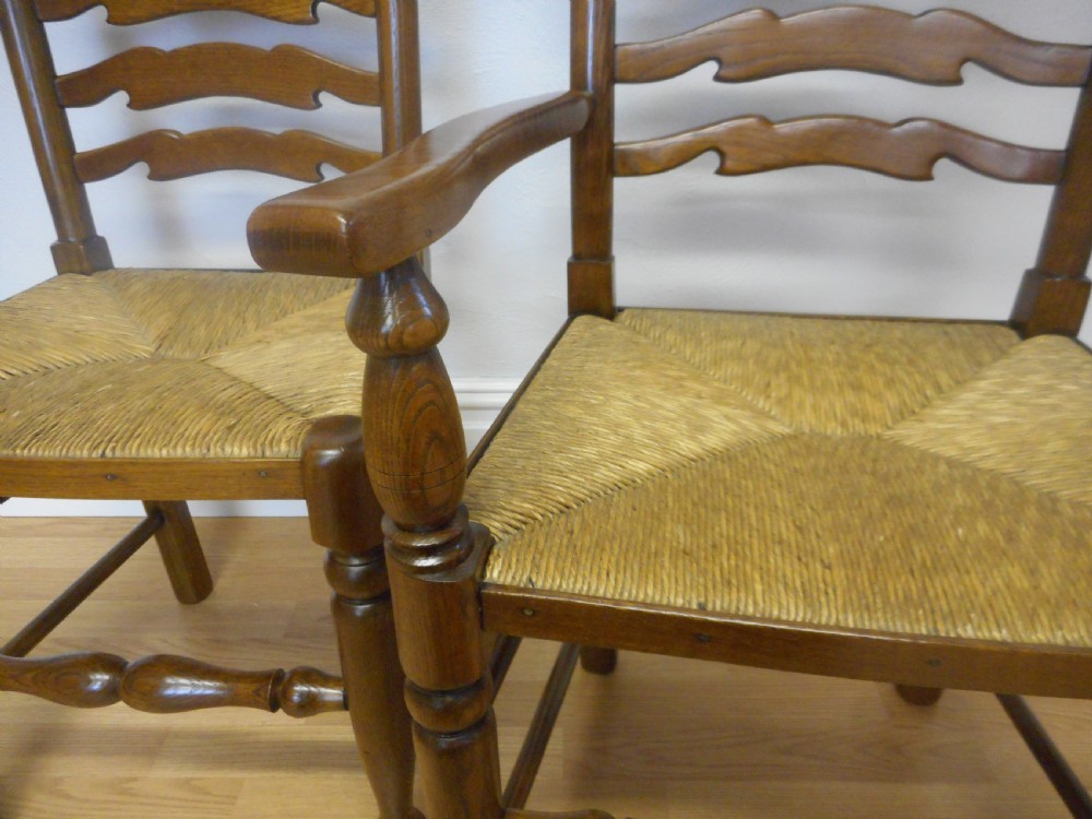Antique 8 Ladder Back Chairs View XII
