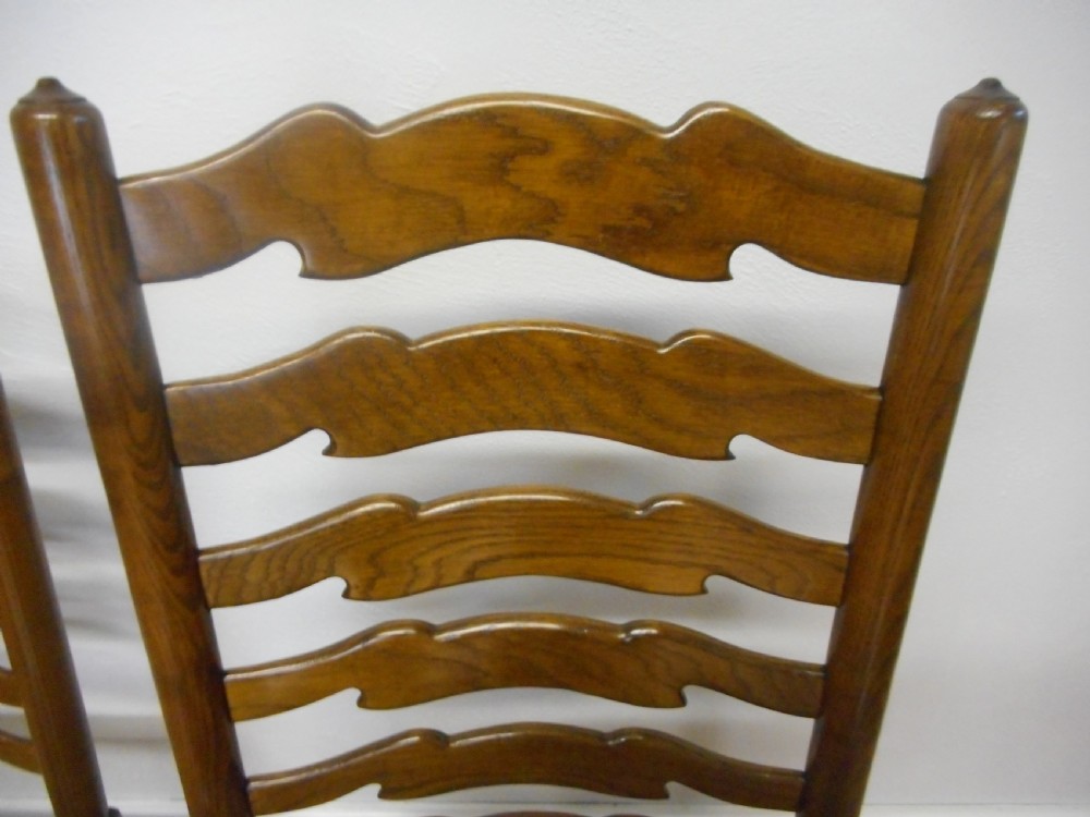 Antique 8 Ladder Back Chairs View XIII
