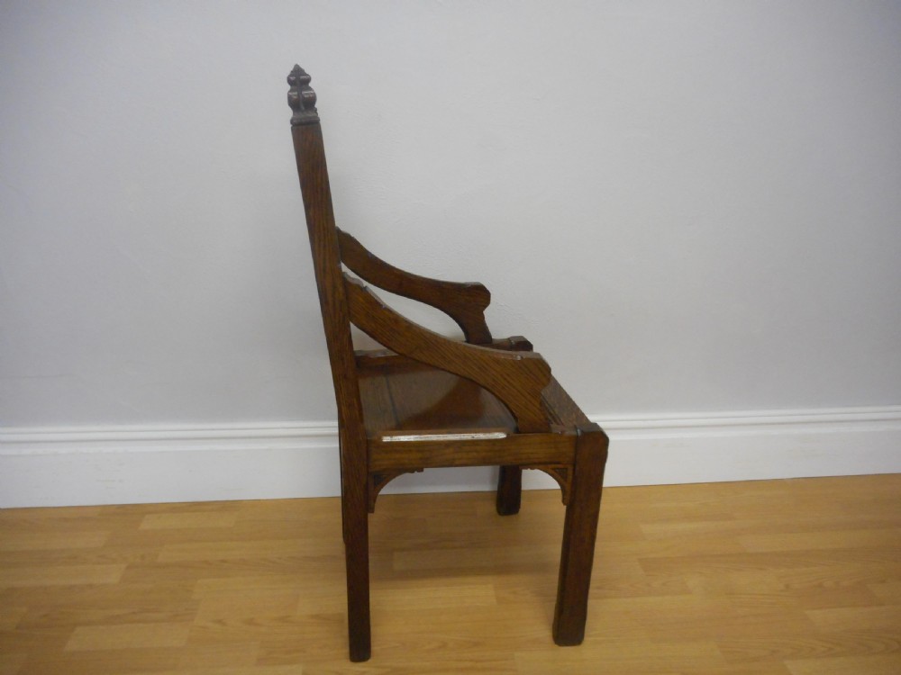 Antique Gothic Arm Chair View II