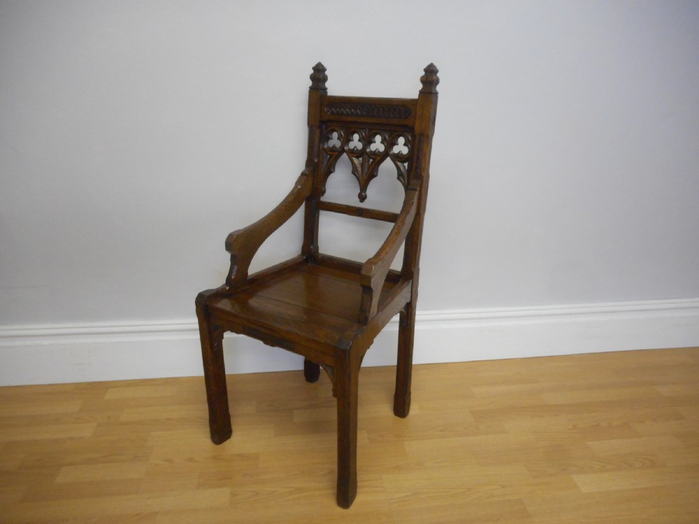 Antique Gothic Arm Chair View III
