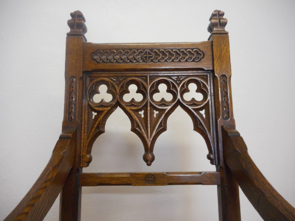 Antique Gothic Arm Chair View VI