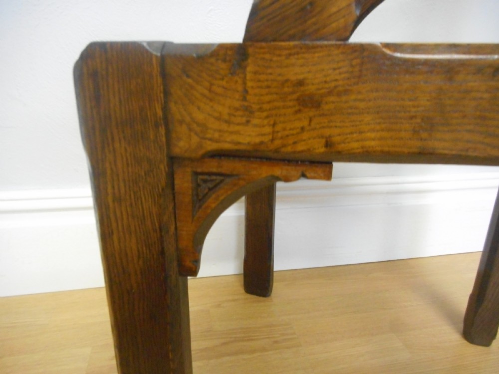 Antique Gothic Arm Chair View XI