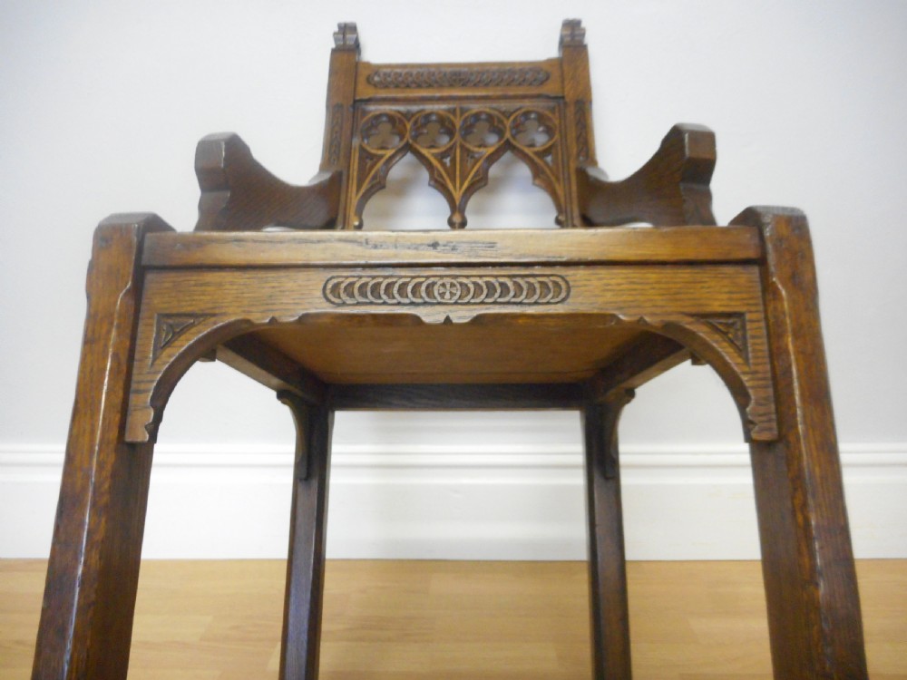 Antique Gothic Arm Chair View XII