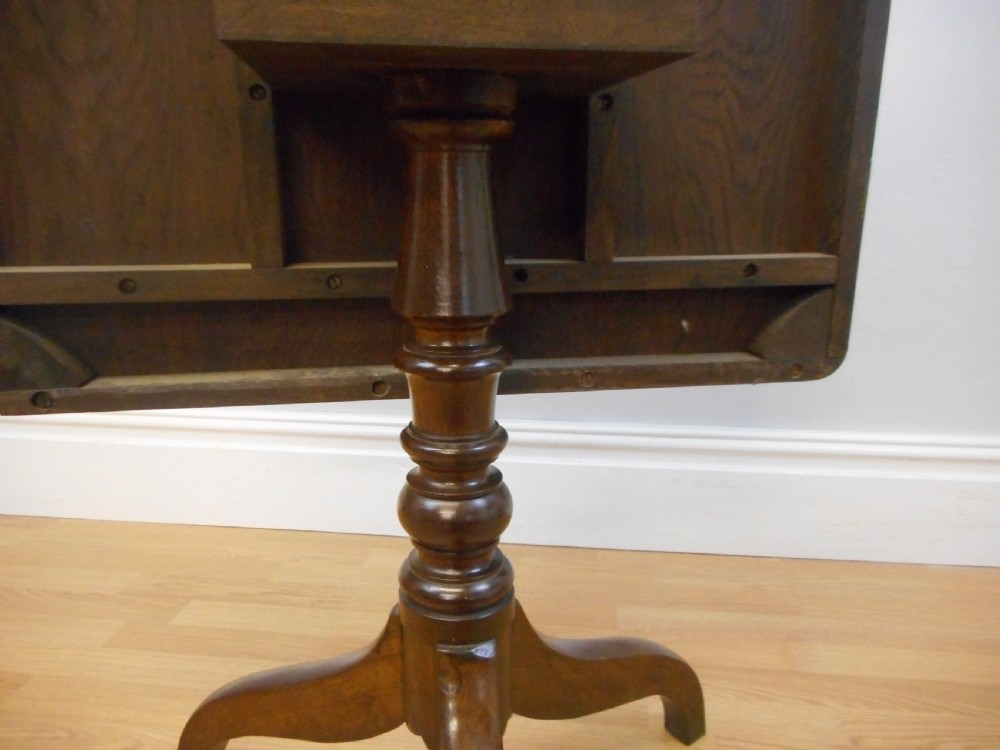Antique Oak Tri-pod Table View X