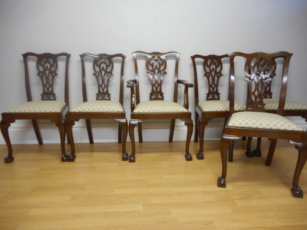 Antique Set of 6 Chippendale Dining Chairs View IV