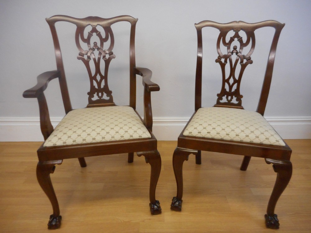Antique Set of 6 Chippendale Dining Chairs View VIII