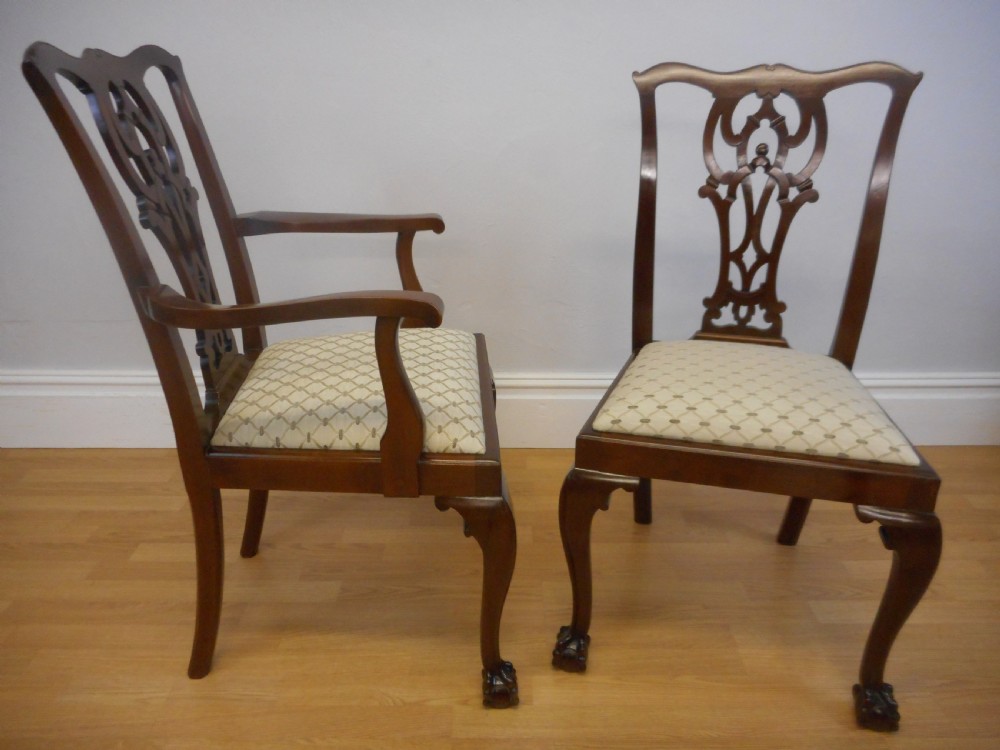 Antique Set of 6 Chippendale Dining Chairs View IX