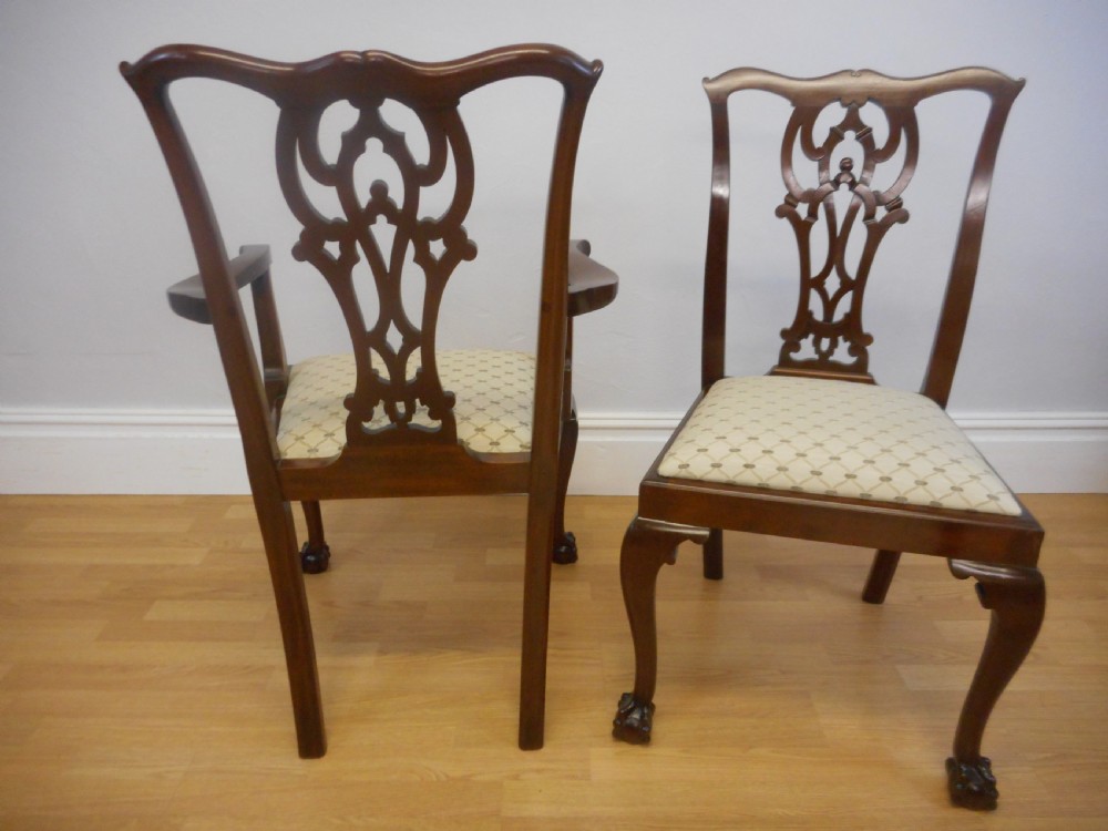 Antique Set of 6 Chippendale Dining Chairs View X