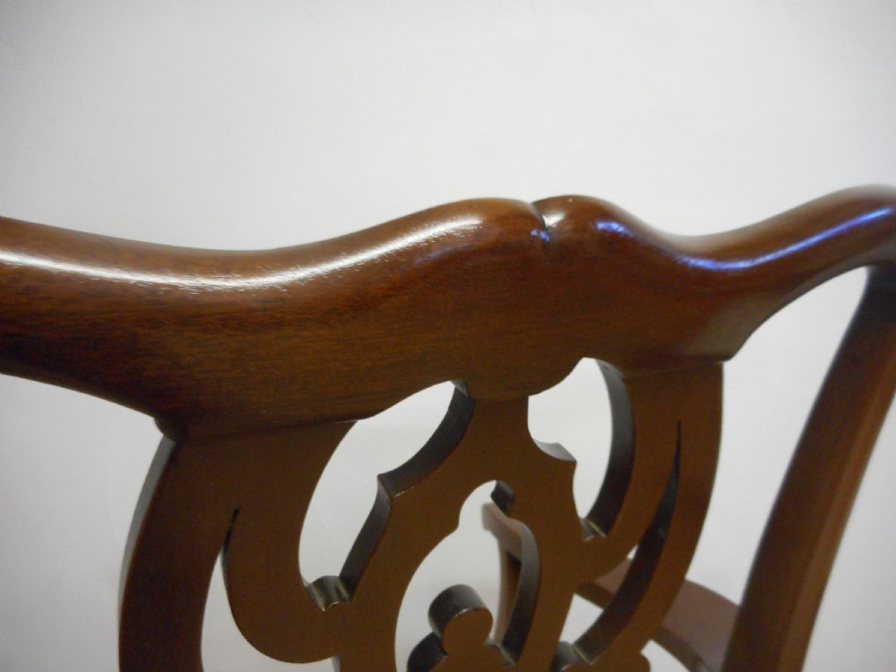 Antique Set of 6 Chippendale Dining Chairs View XVI