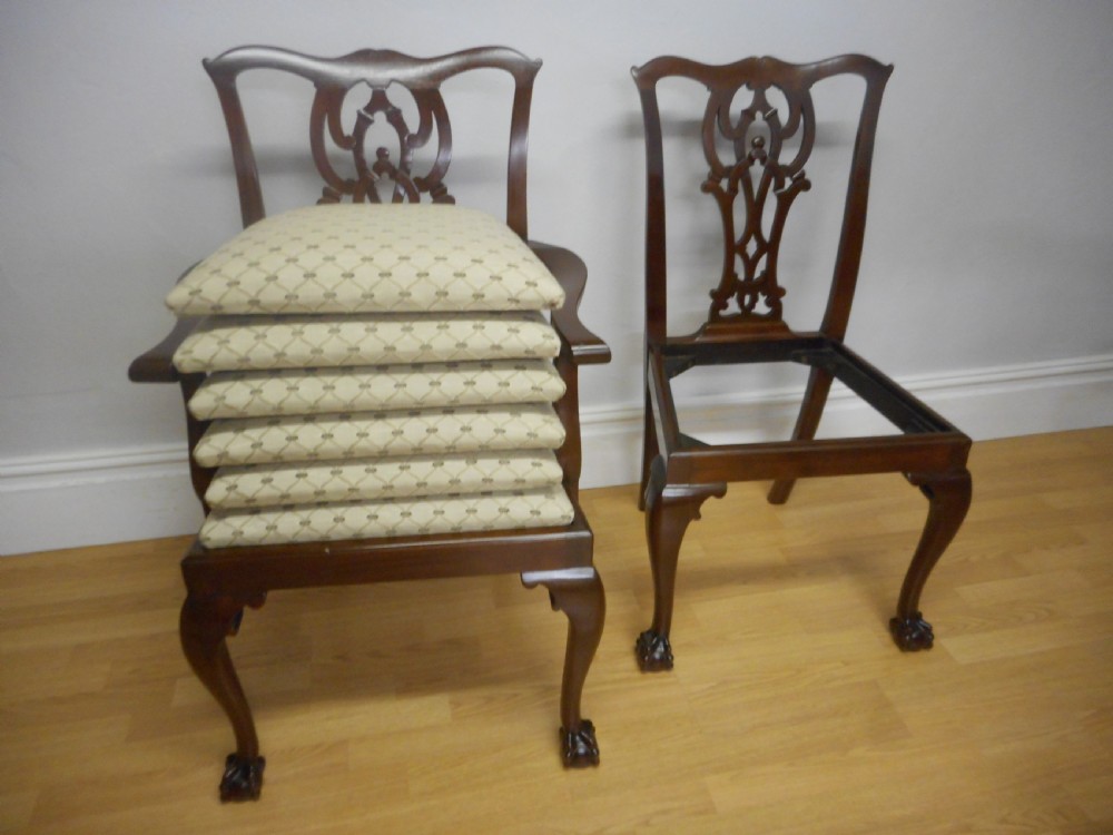 Antique Set of 6 Chippendale Dining Chairs View XVIII