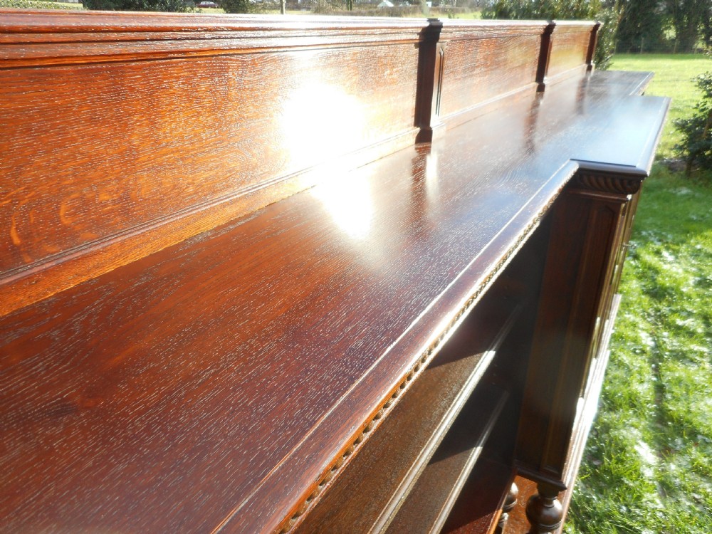 Arts & Crafts Oak Bookcase 11ft 

 View III