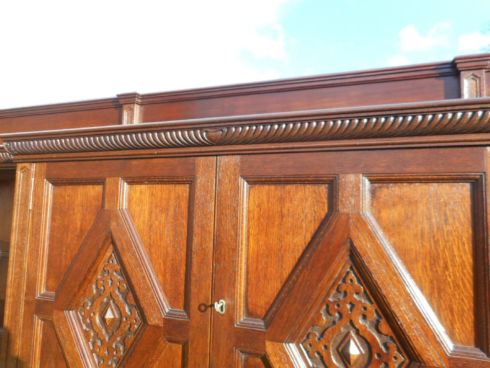Arts & Crafts Oak Bookcase 11ft 

 View V