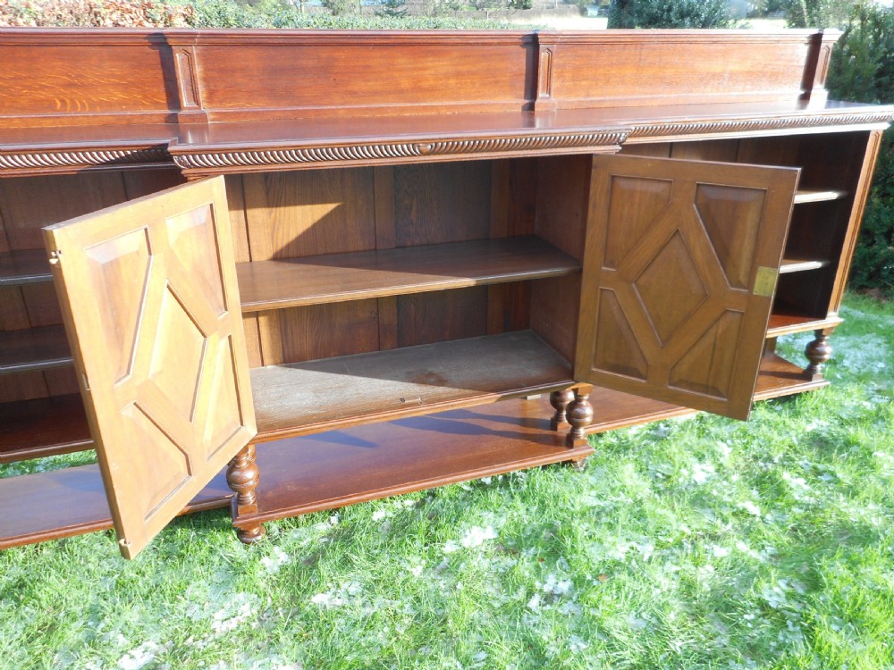 Arts & Crafts Oak Bookcase 11ft 

 View X