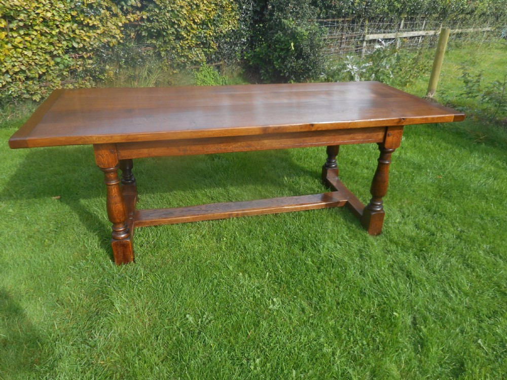 Antique Oak Refectory Dinning Table View IV