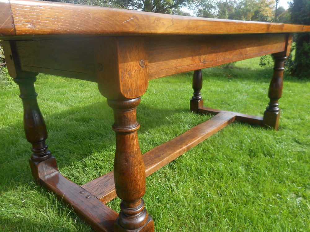 Antique Oak Refectory Dinning Table View VI
