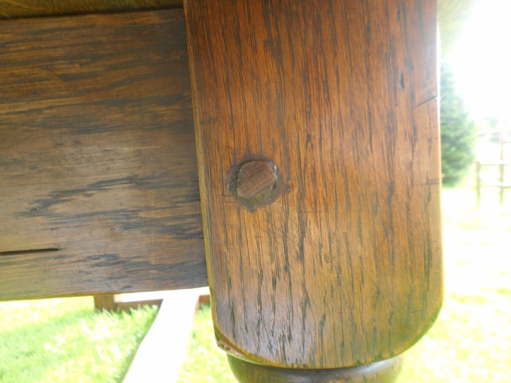 Antique Oak Refectory Dinning Table View VIII