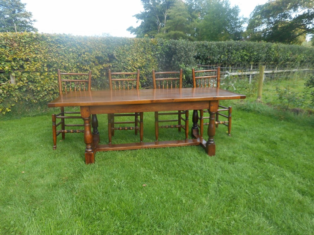 Antique Oak Refectory Dinning Table View X