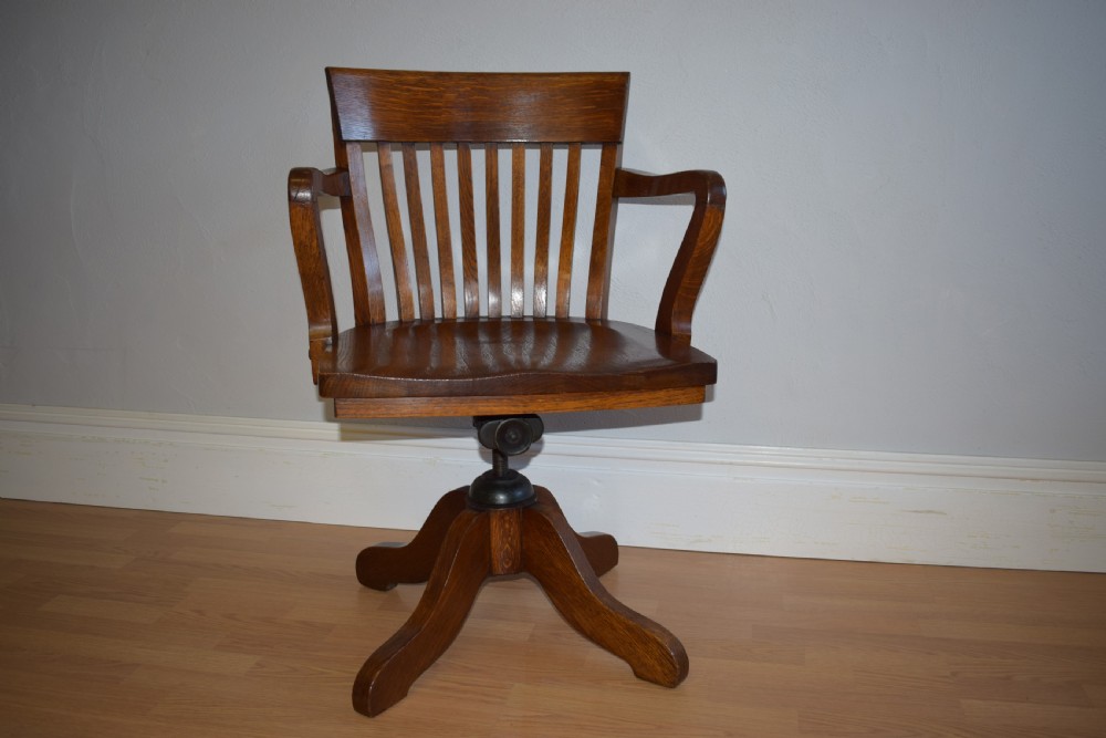 Antique Edwardian Swivel Office Chair View III