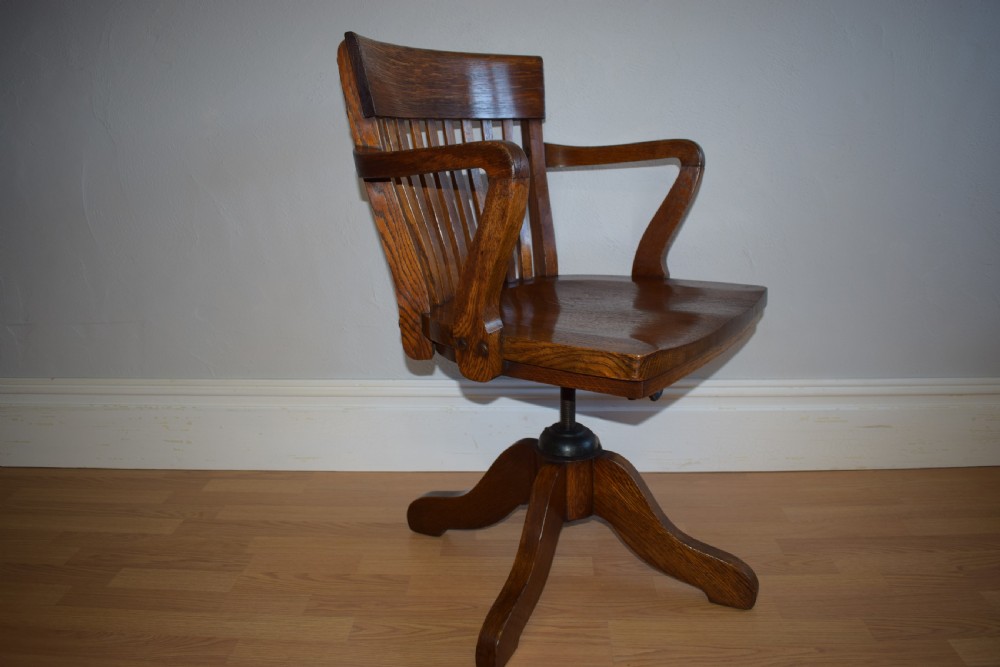 Antique Edwardian Swivel Office Chair View IV