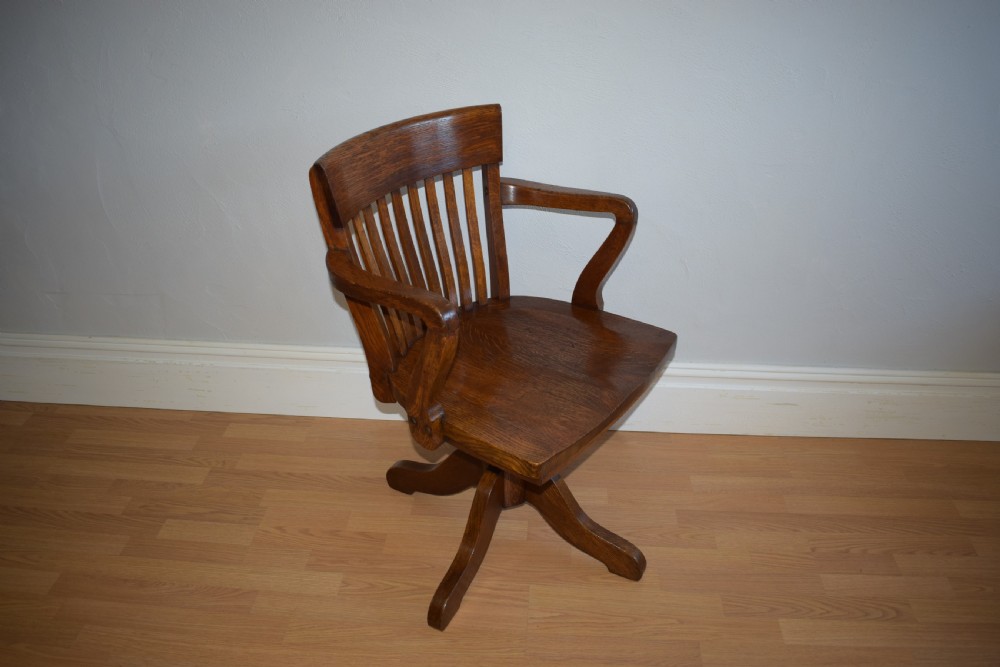 Antique Edwardian Swivel Office Chair View V