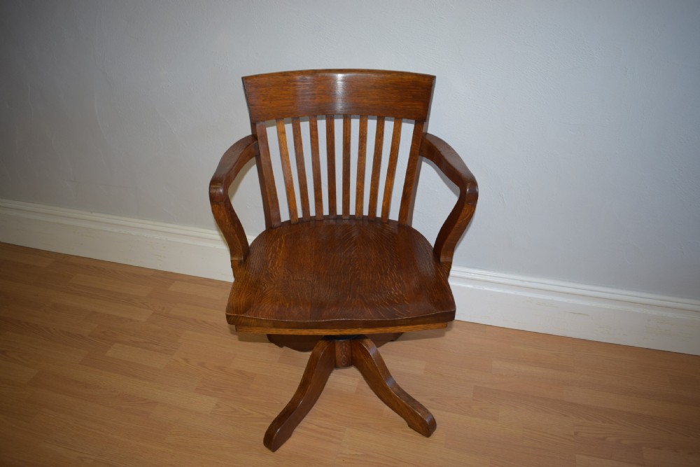 Antique Edwardian Swivel Office Chair View VII