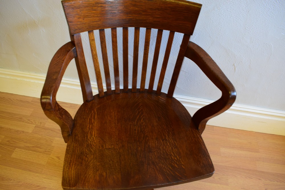 Antique Edwardian Swivel Office Chair View XIII