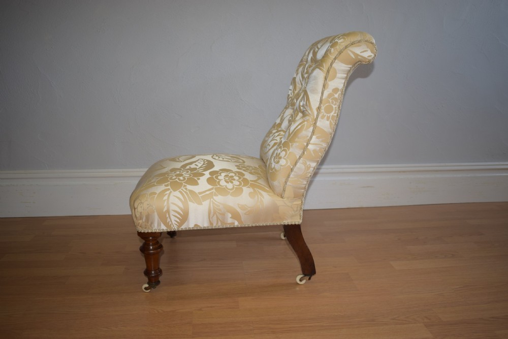 Antique Victorian Button Back Chair View IV