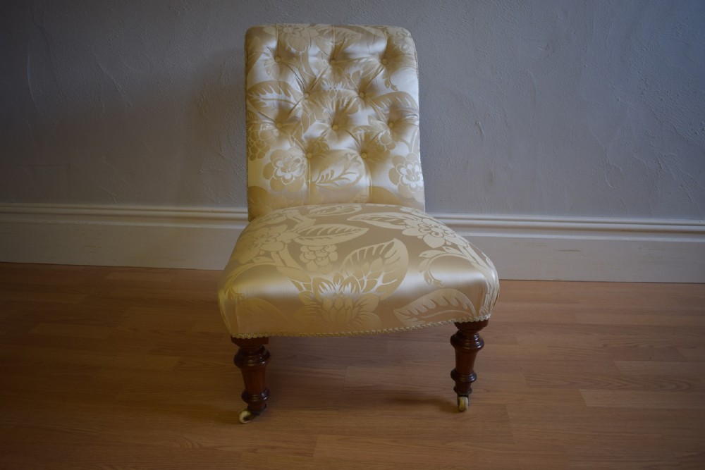 Antique Victorian Button Back Chair View XII
