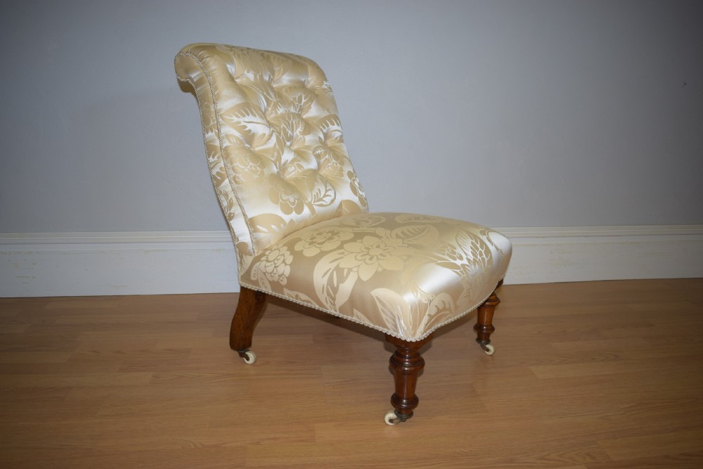 Antique Victorian Button Back Chair View XIV