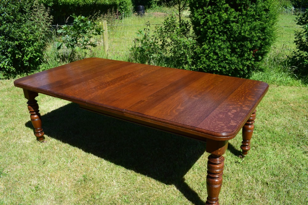 Antique Victorian Dinning Table View XV