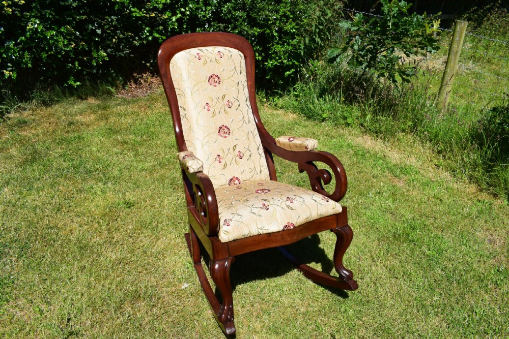 Antique Victorian Rocking Chair View VII