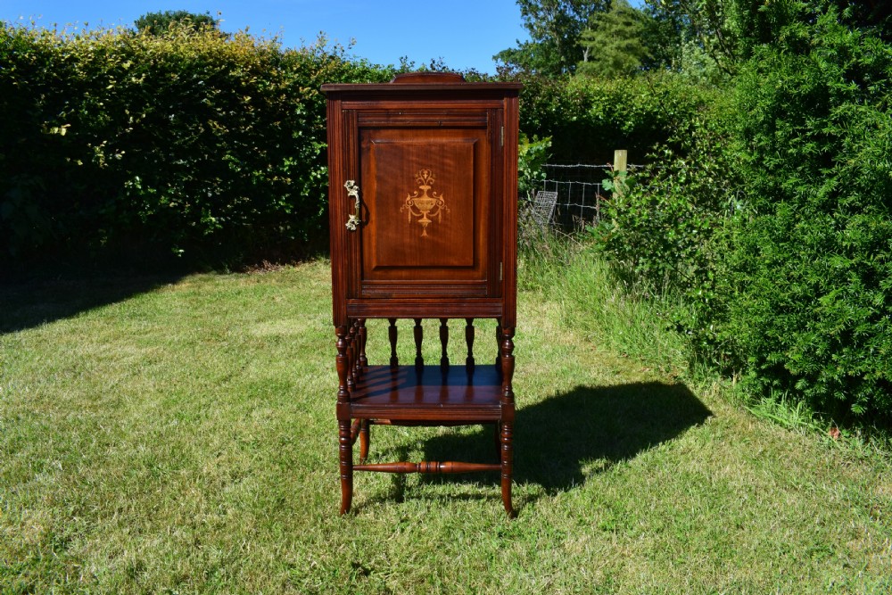 Antique Victorian Bedside Cabinet View X