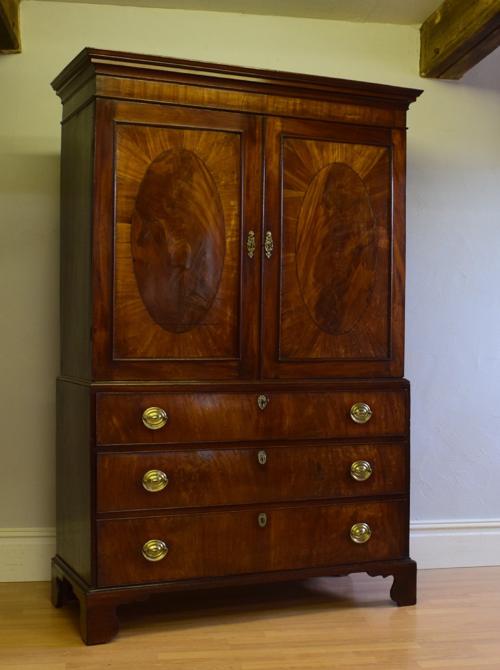 Antique Georgian Period Linen Press View II