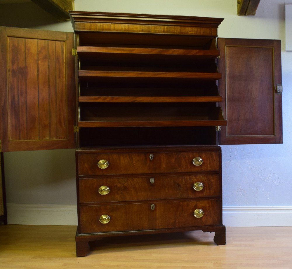 Antique Georgian Period Linen Press View III