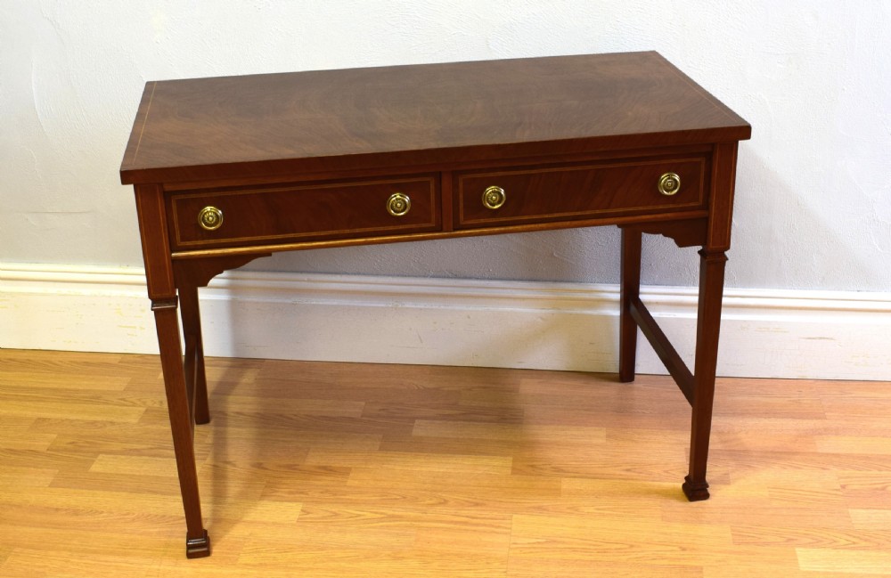Antique Walnut 2 Drawer Side Table