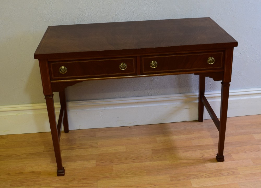 Antique Walnut 2 Drawer Side Table View IV