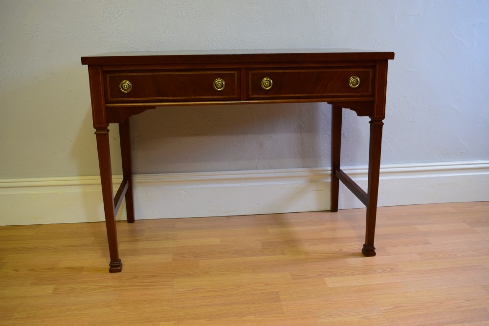 Antique Walnut 2 Drawer Side Table View V