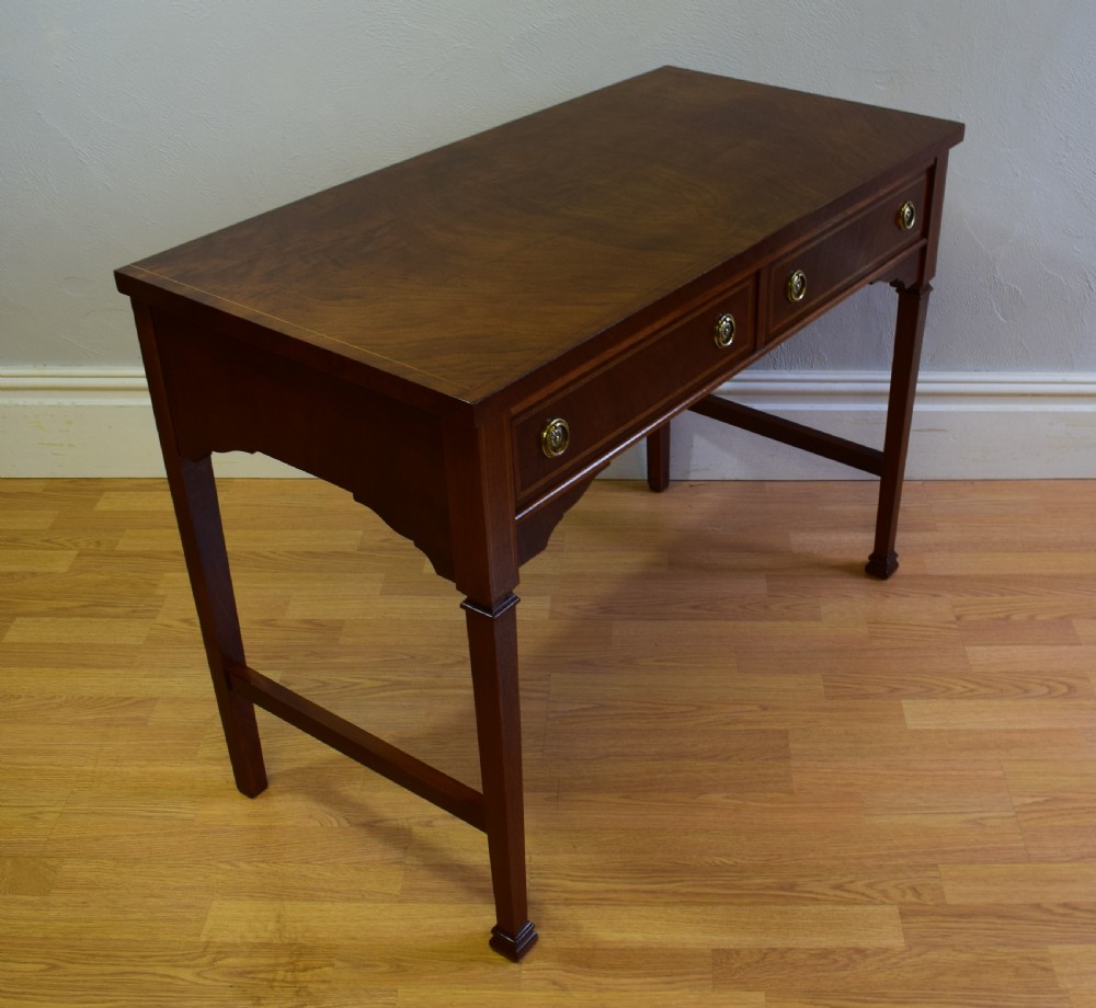 Antique Walnut 2 Drawer Side Table View XI