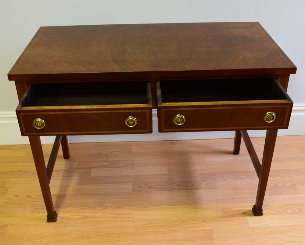 Antique Walnut 2 Drawer Side Table View XIV