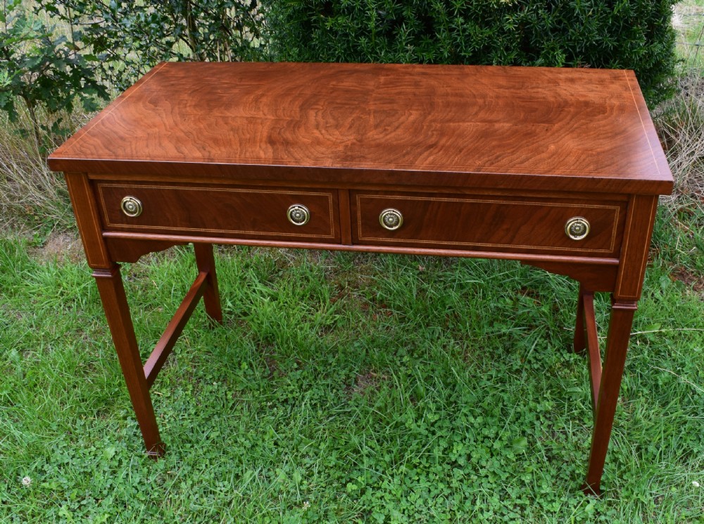 Antique Walnut 2 Drawer Side Table View XV
