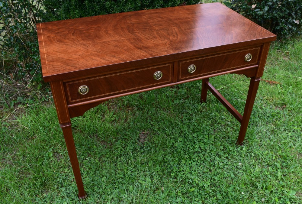 Antique Walnut 2 Drawer Side Table View XVI