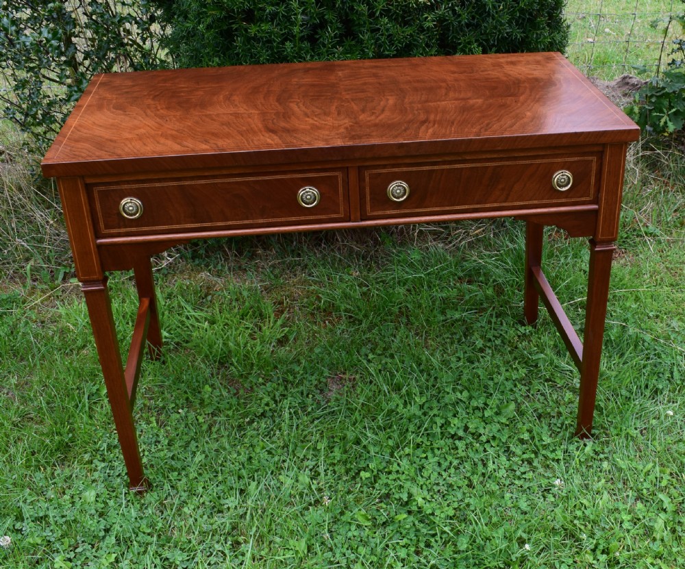 Antique Walnut 2 Drawer Side Table View XVII