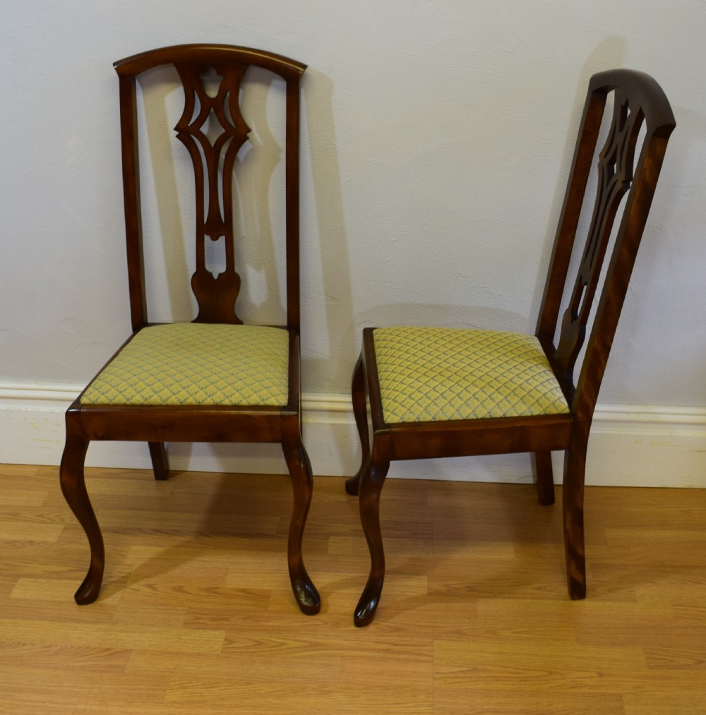 Antique Set of 4 Late Victorian High Back Dinning Chairs View VII