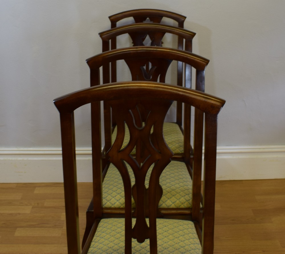 Antique Set of 4 Late Victorian High Back Dinning Chairs View X